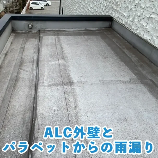 ALC外壁とパラペットからの雨漏り