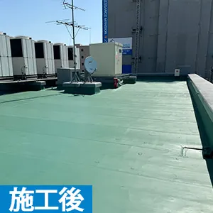 【防水工事事例】塩ビシート機械固定工法-大阪府大阪市｜K連合組合様（ビル）　施工後