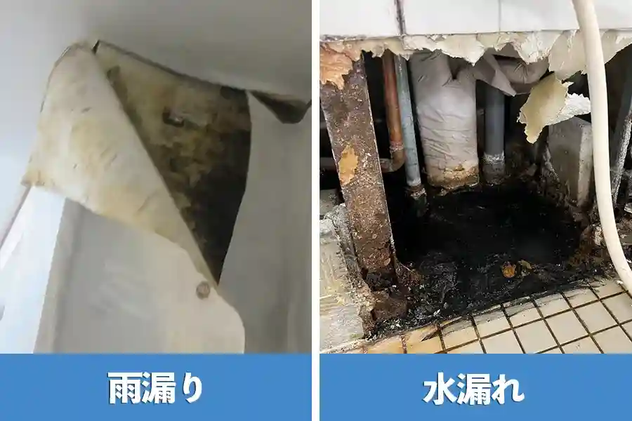 雨漏りと水漏れの違い