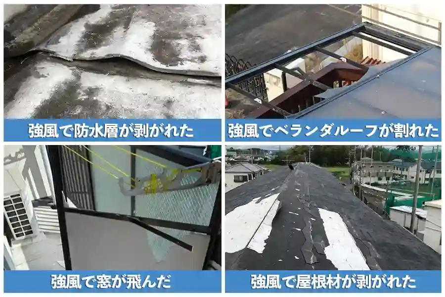 自然災害による雨漏り