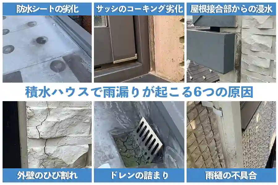 積水ハウスで雨漏りが起こる6つの原因