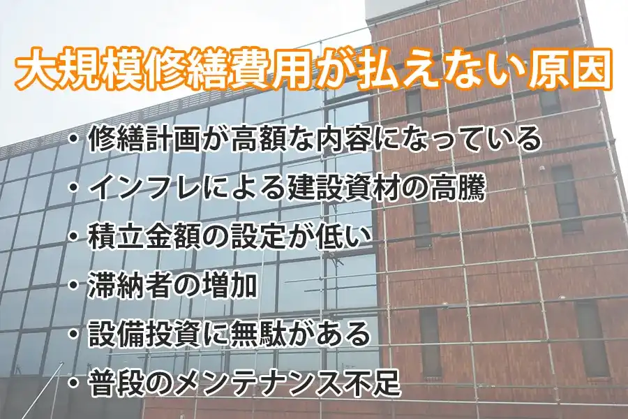 大規模修繕費用が払えない原因